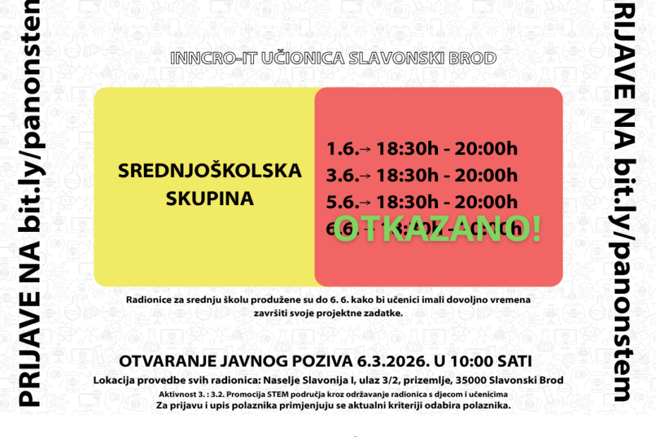 Obavijest o otkazivanju radionice 33 4inncroit 05 2026 2 1