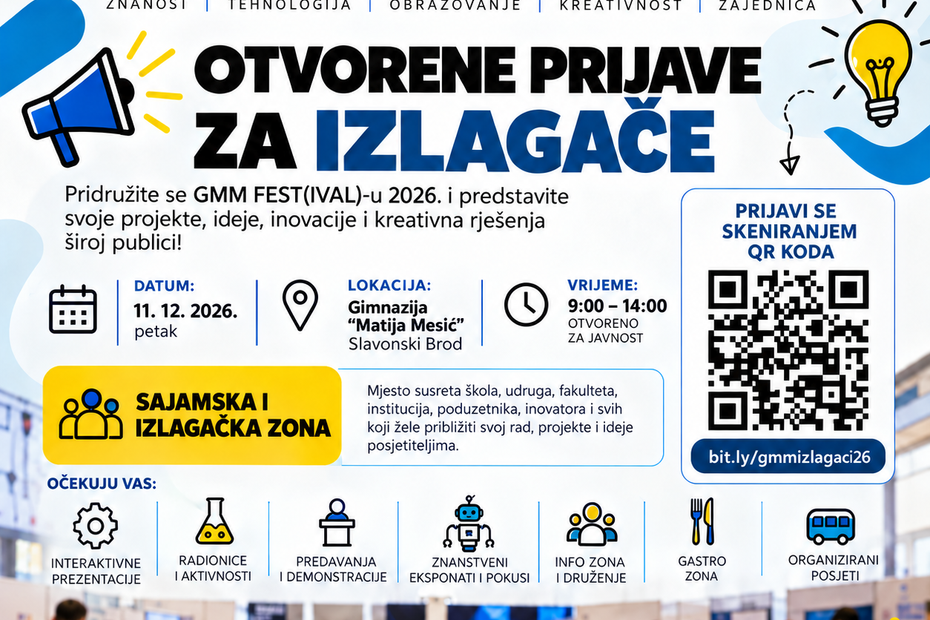 Otvorene prijave za izlagače – GMM FEST(IVAL) 2026. 2 gmm festival 2026 registration poster