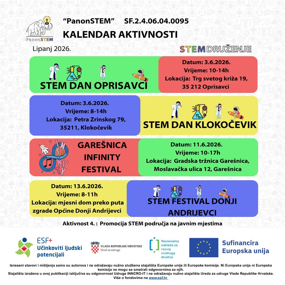 Kalendar aktivnosti za lipanj 2026. 4 prvaop